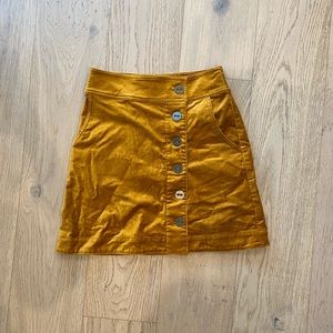 Anthropologie Velvet Skirt